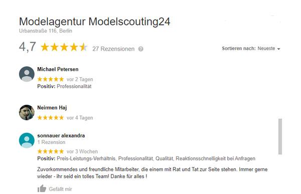 Referenzen Modelscouting24